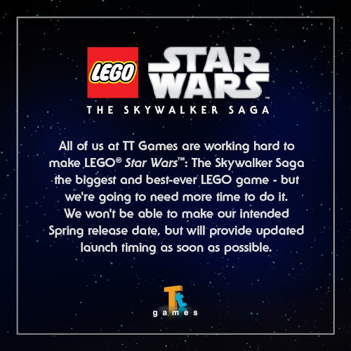 LEGO Star Wars: The Skywalker Saga Delayed